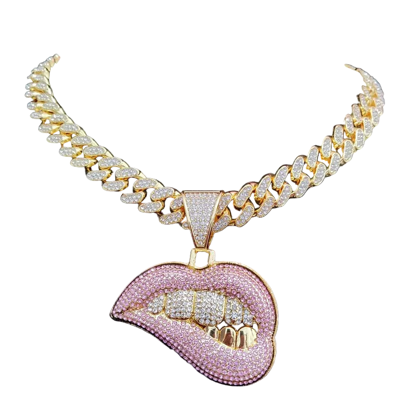 ZIDOM_Bite_Lip_Necklace_Rhinestone_Pendant-gold