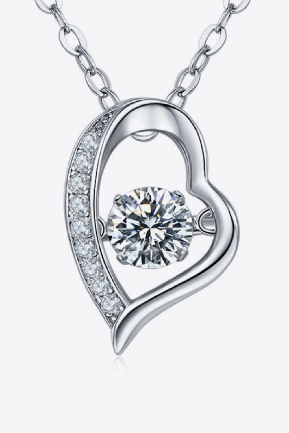 925 Sterling Silver Moissanite Pendant Necklace Carauana Store