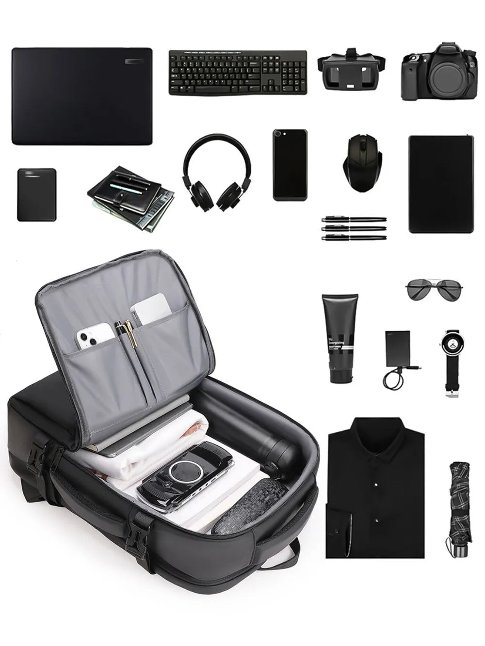 Multi-Pockets Adjustable Straps Backpack Bag Carauana Store