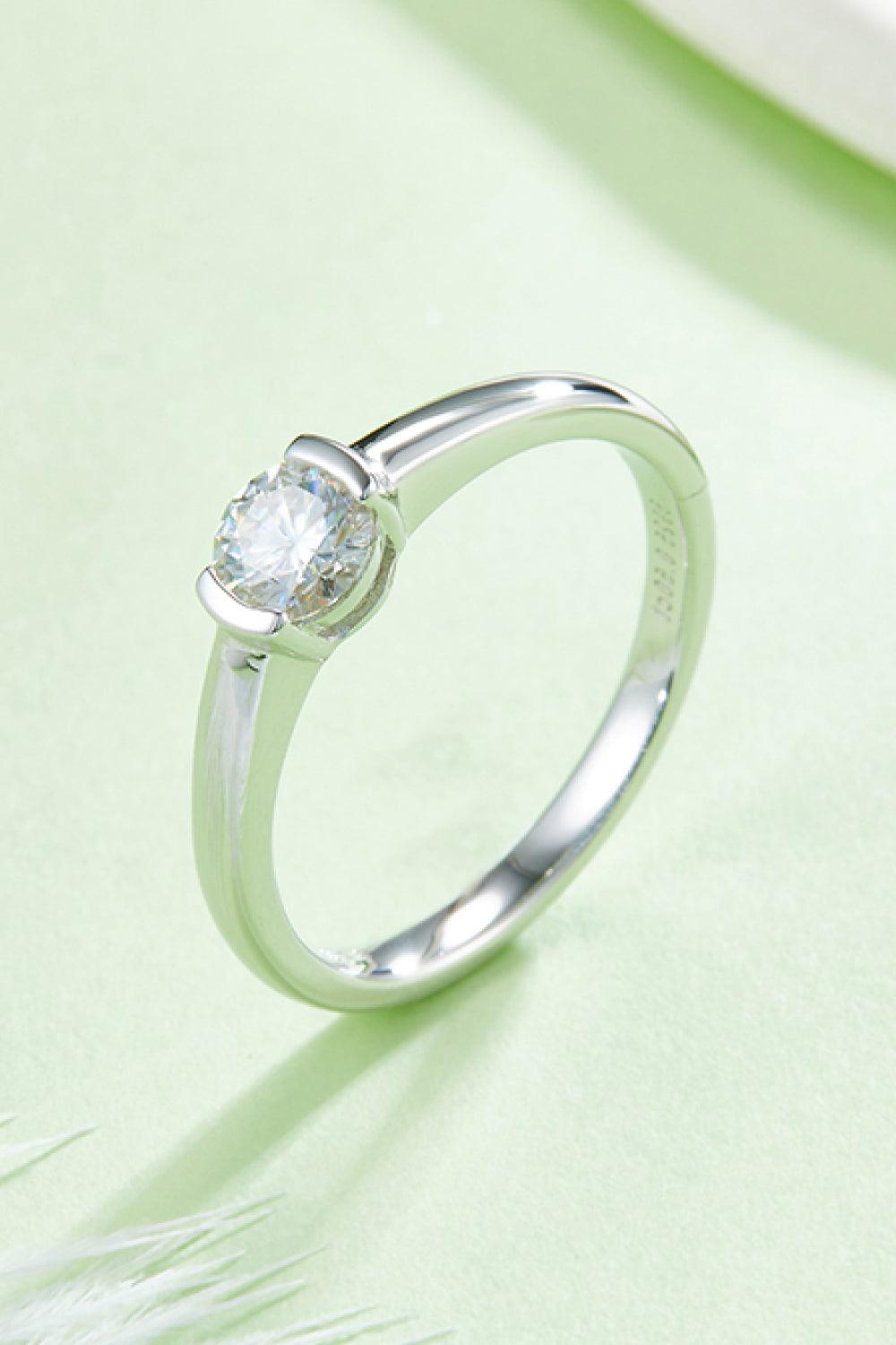Moissanite 925 Sterling Silver Solitaire Ring Carauana Store