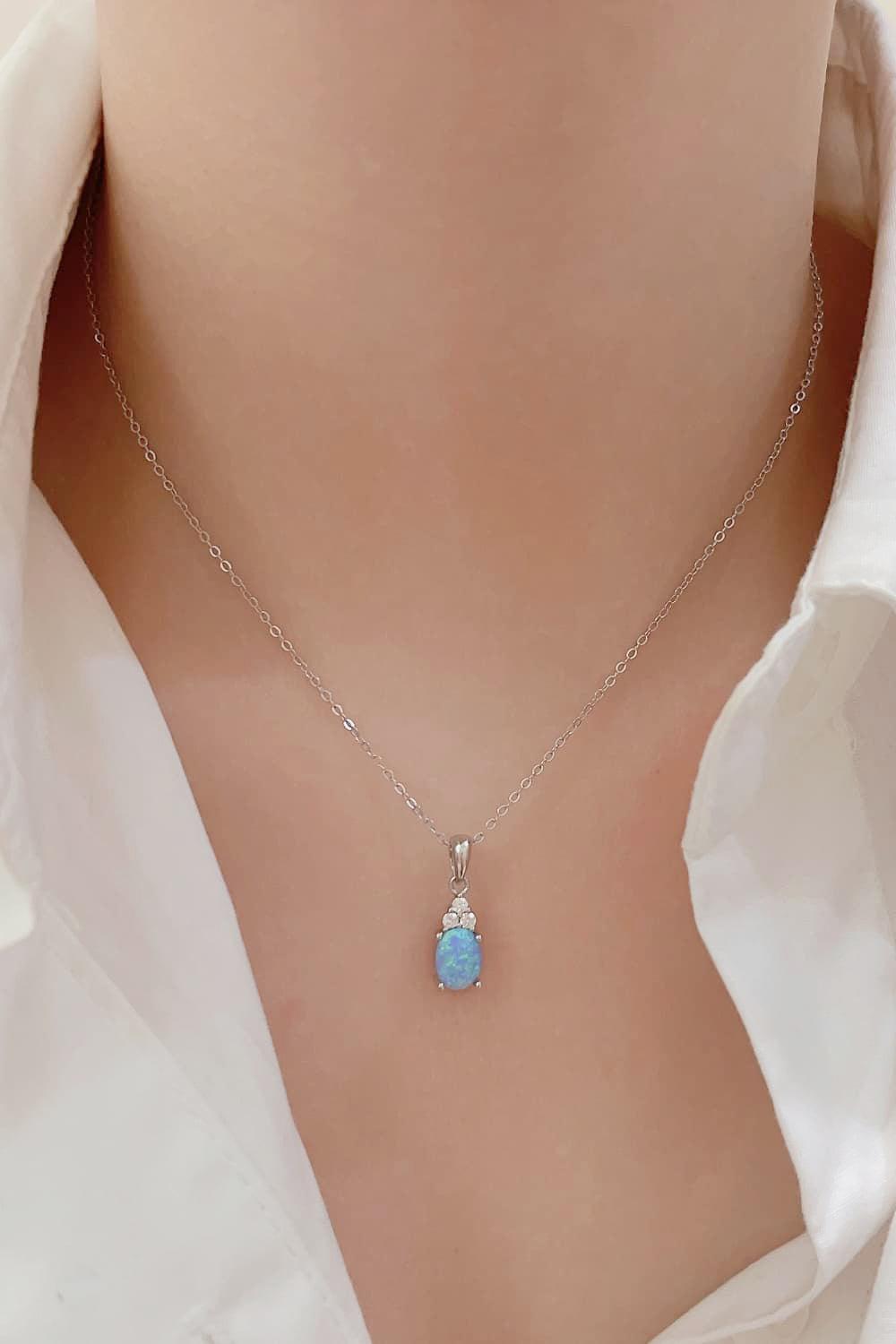 Find Your Center Opal Pendant Necklace Carauana Store