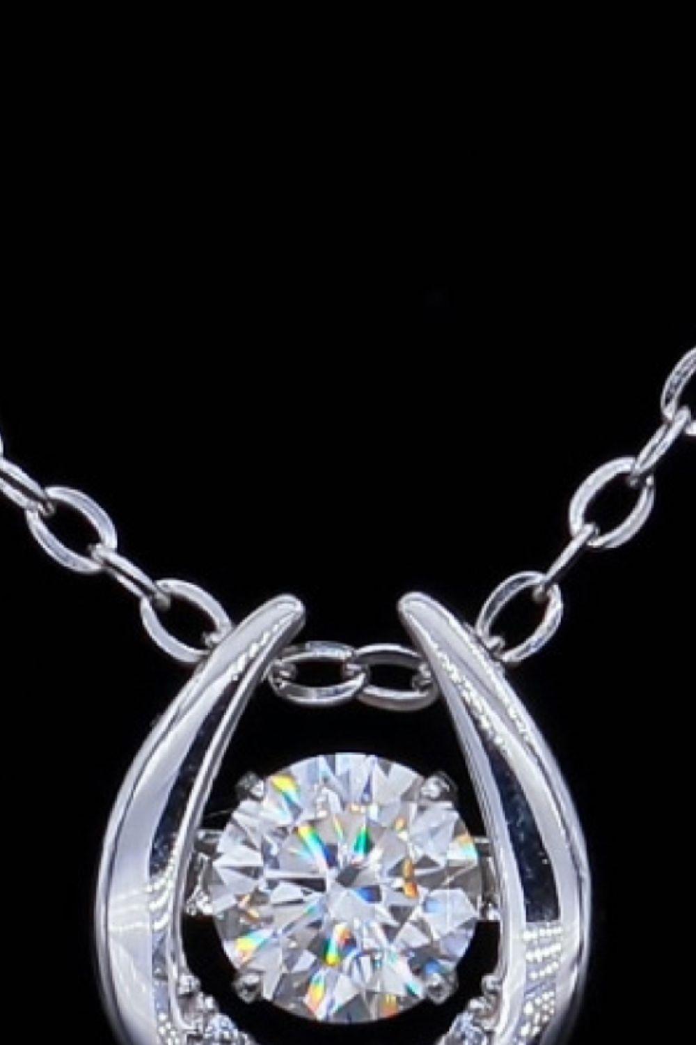 Moissanite Zircon Pendant Necklace Carauana Store