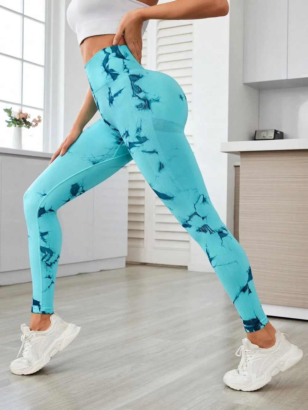Printed High Waist Active Leggings Carauana Store