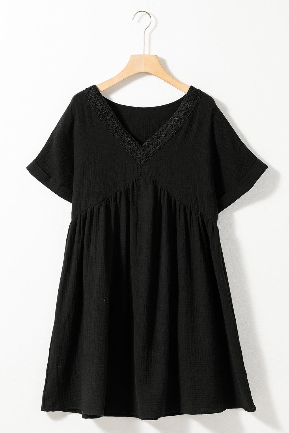 V-Neck Short Sleeve Dress Carauana Store
