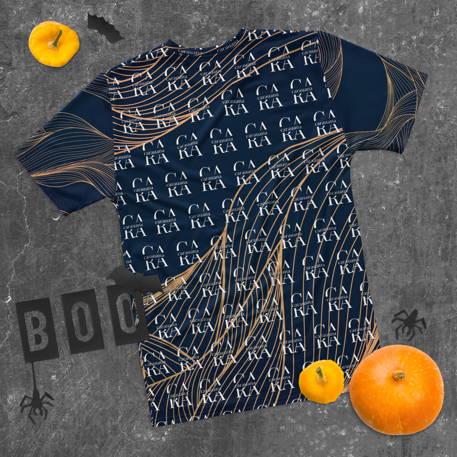 CaRaUaNa Men's t-shirt blue gold Carauana Store