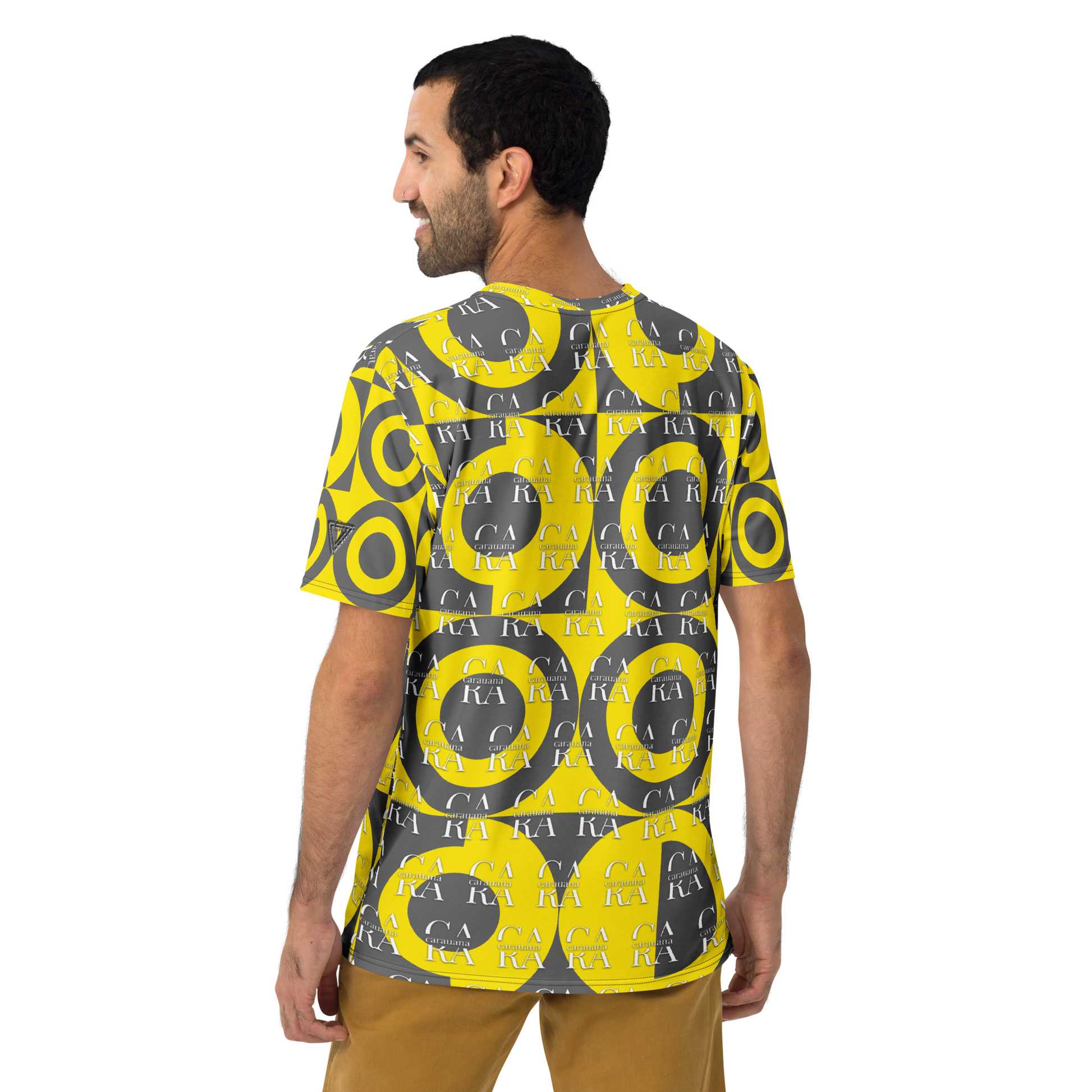 CaRaUaNa Men's t-shirt Grey Yellow Carauana Store