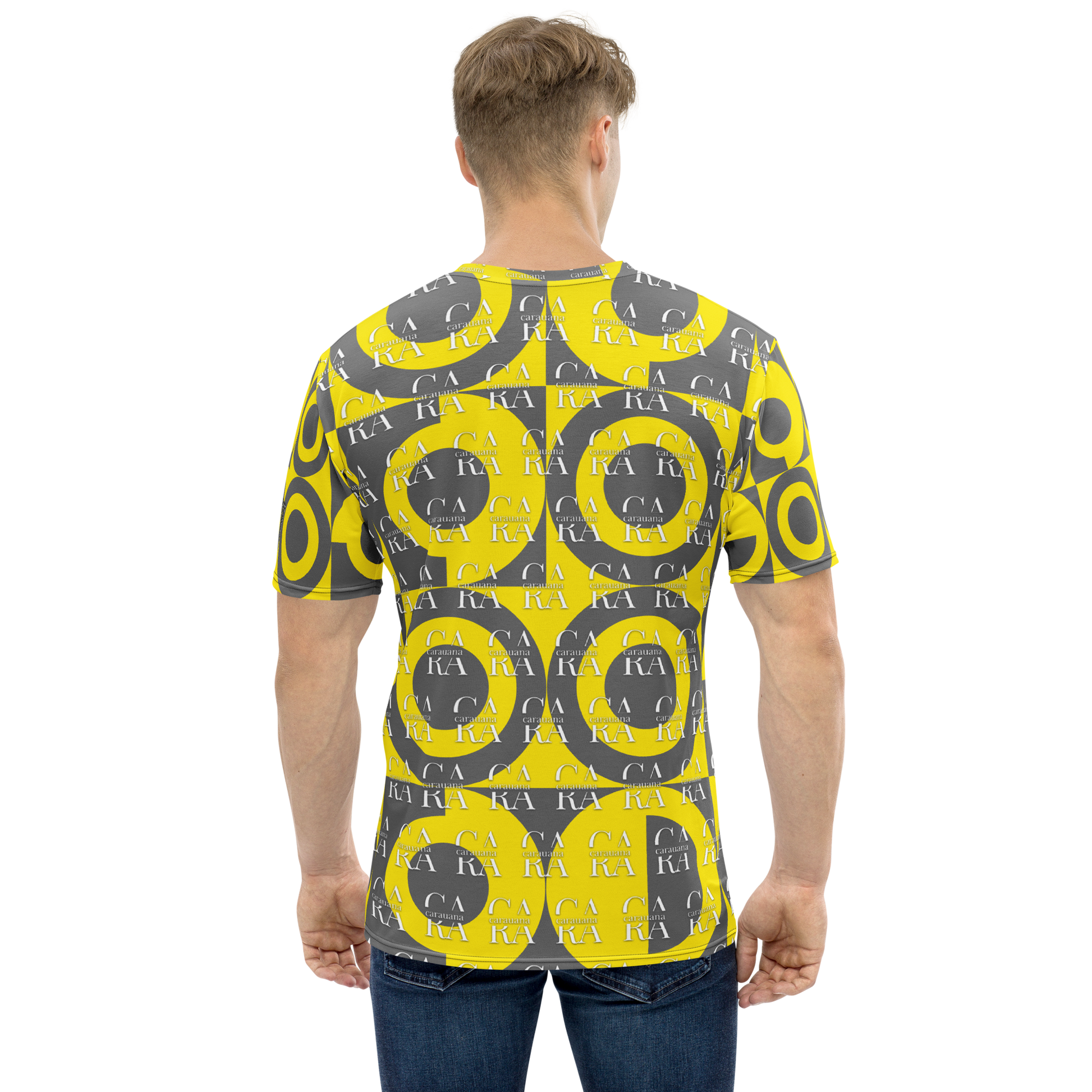 CaRaUaNa Men's t-shirt Grey Yellow Carauana Store