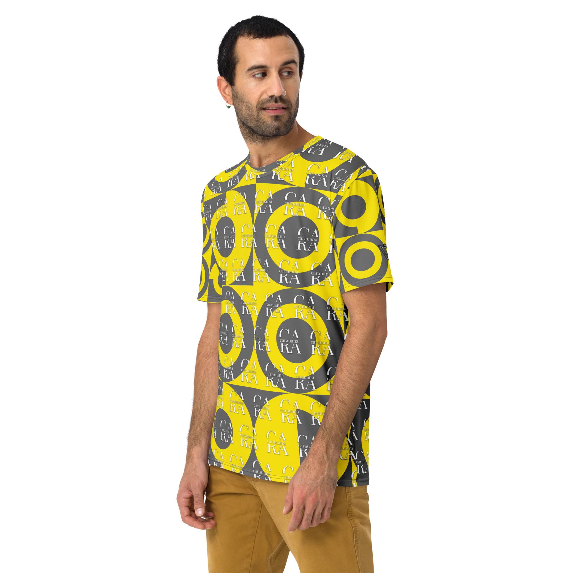 CaRaUaNa Men's t-shirt Grey Yellow Carauana Store