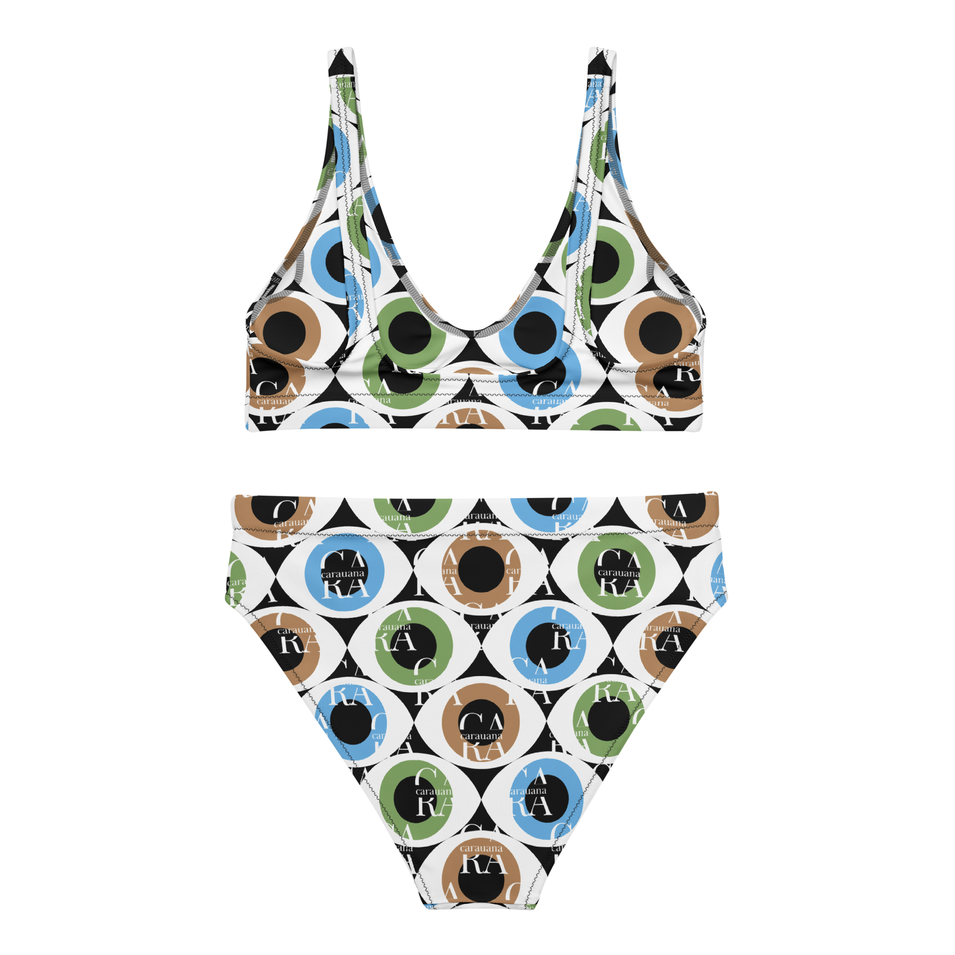 Carauana high-waisted bikini Pattern Eye Carauana Store