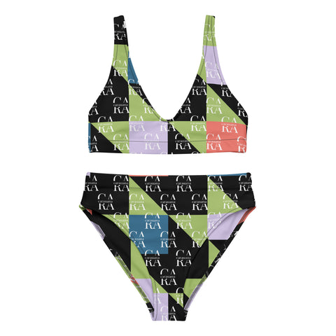 Carauana high-waisted bikini Green Black branded