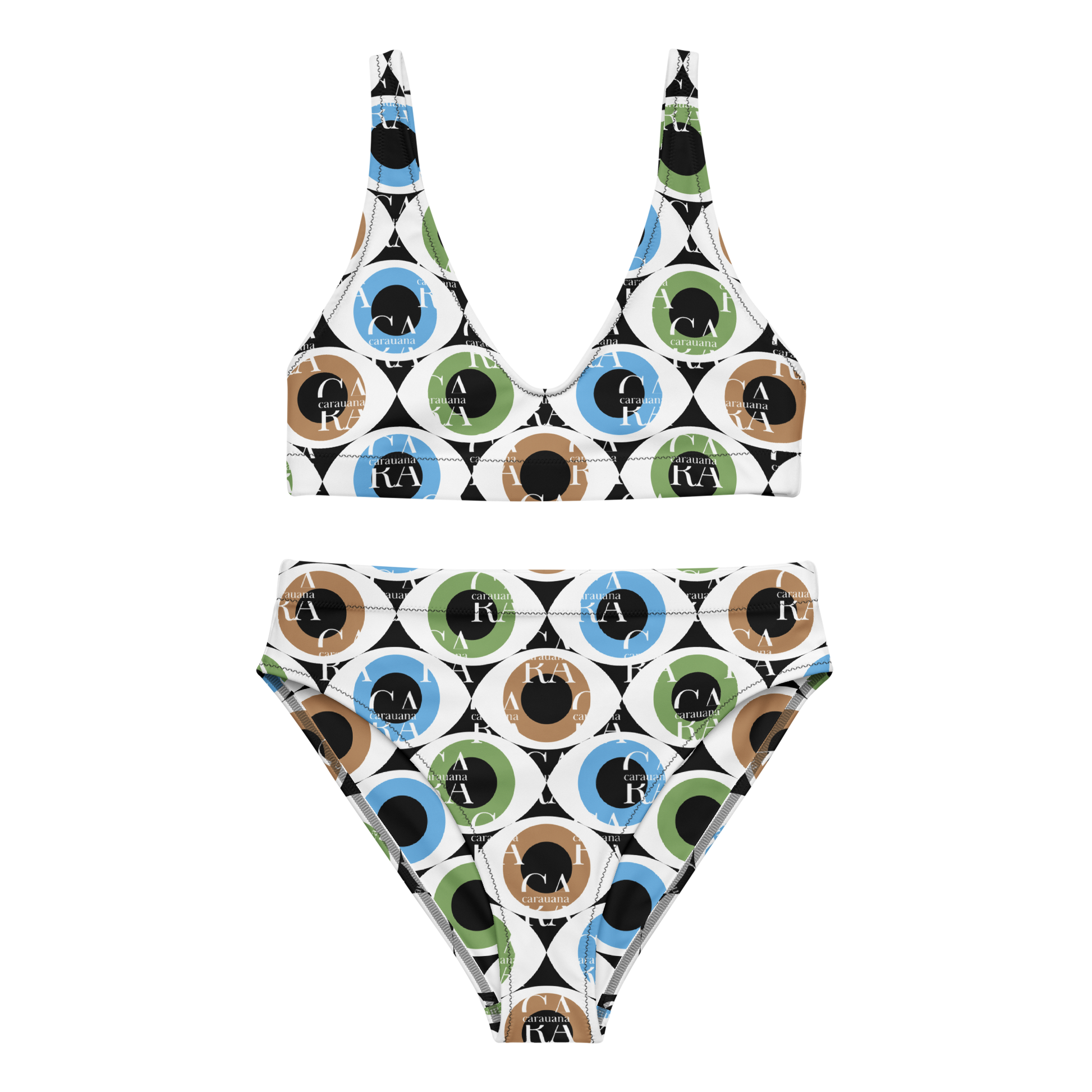 Carauana high-waisted bikini Pattern Eye Carauana Store