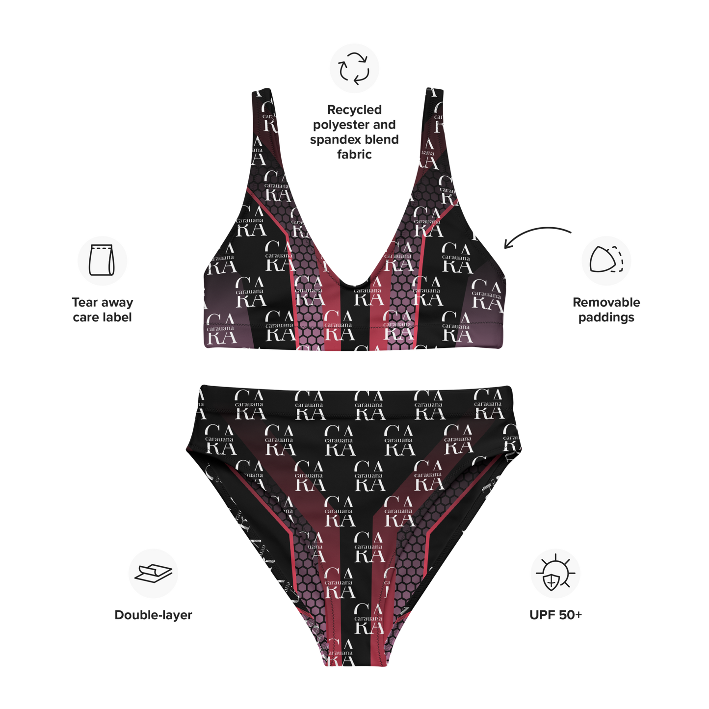 Original CaRaUaNa Costume Sets black Pink Carauana Store