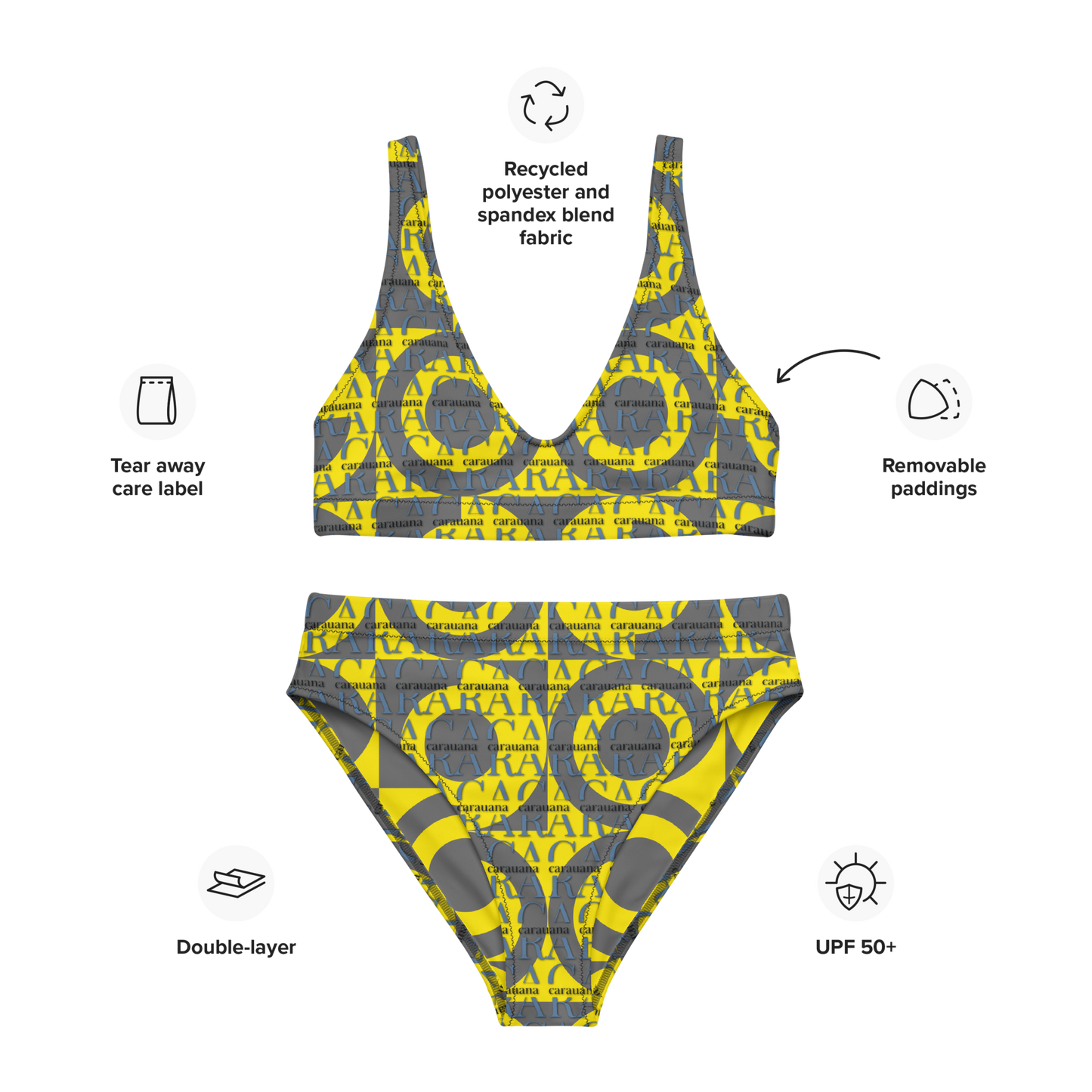 Original CaRaUaNa Costume Sets Grey Yellow Carauana Store