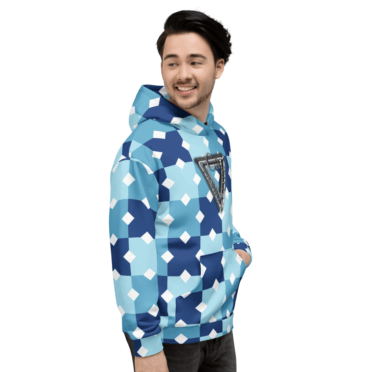 CaRaUaNa Unisex Hoodie Blue white Branded CaRaUaNa Fashion