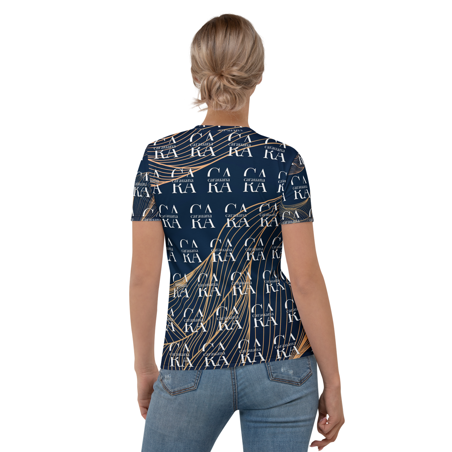 Women's T-shirt blue gold Carauana Store