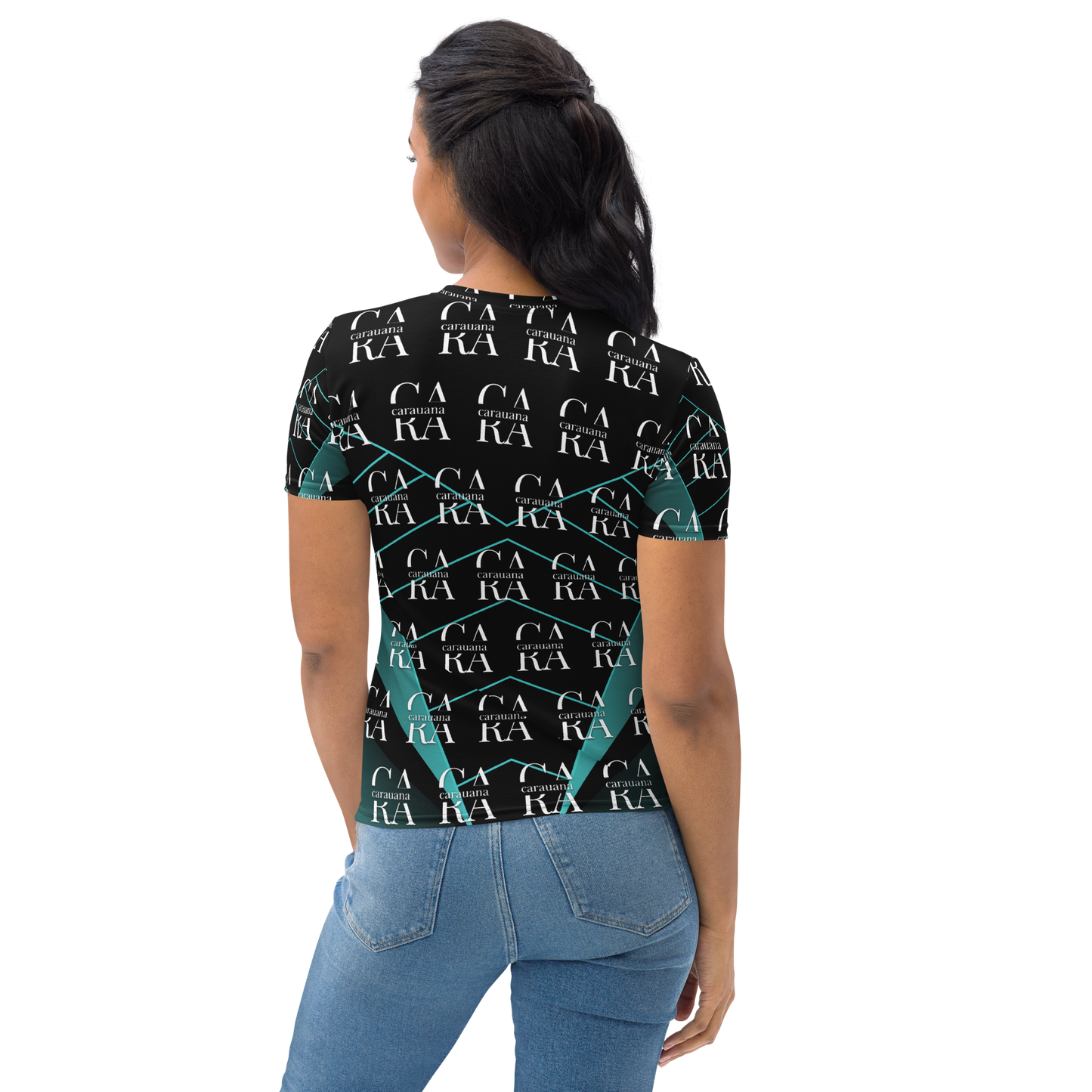 Women's T-shirt black Green Famous Carauana Store