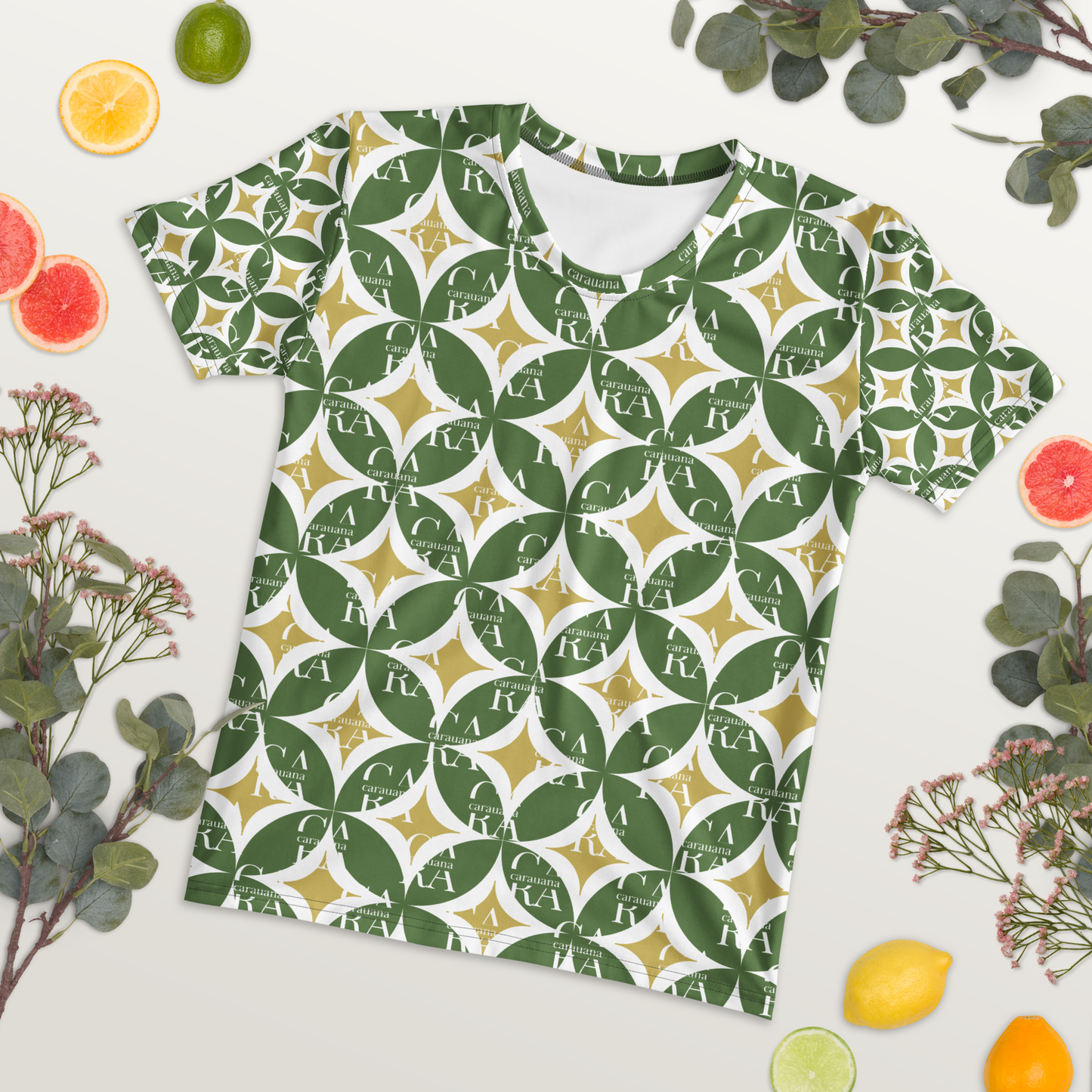 Women's T-shirt Green Pattern Carauana Store