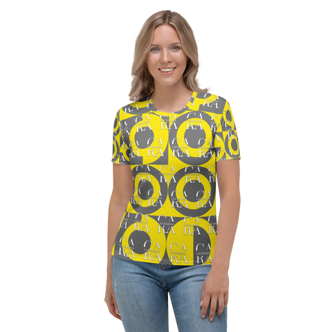 CaRaUaNa Women's T-shirt Grey Yellow