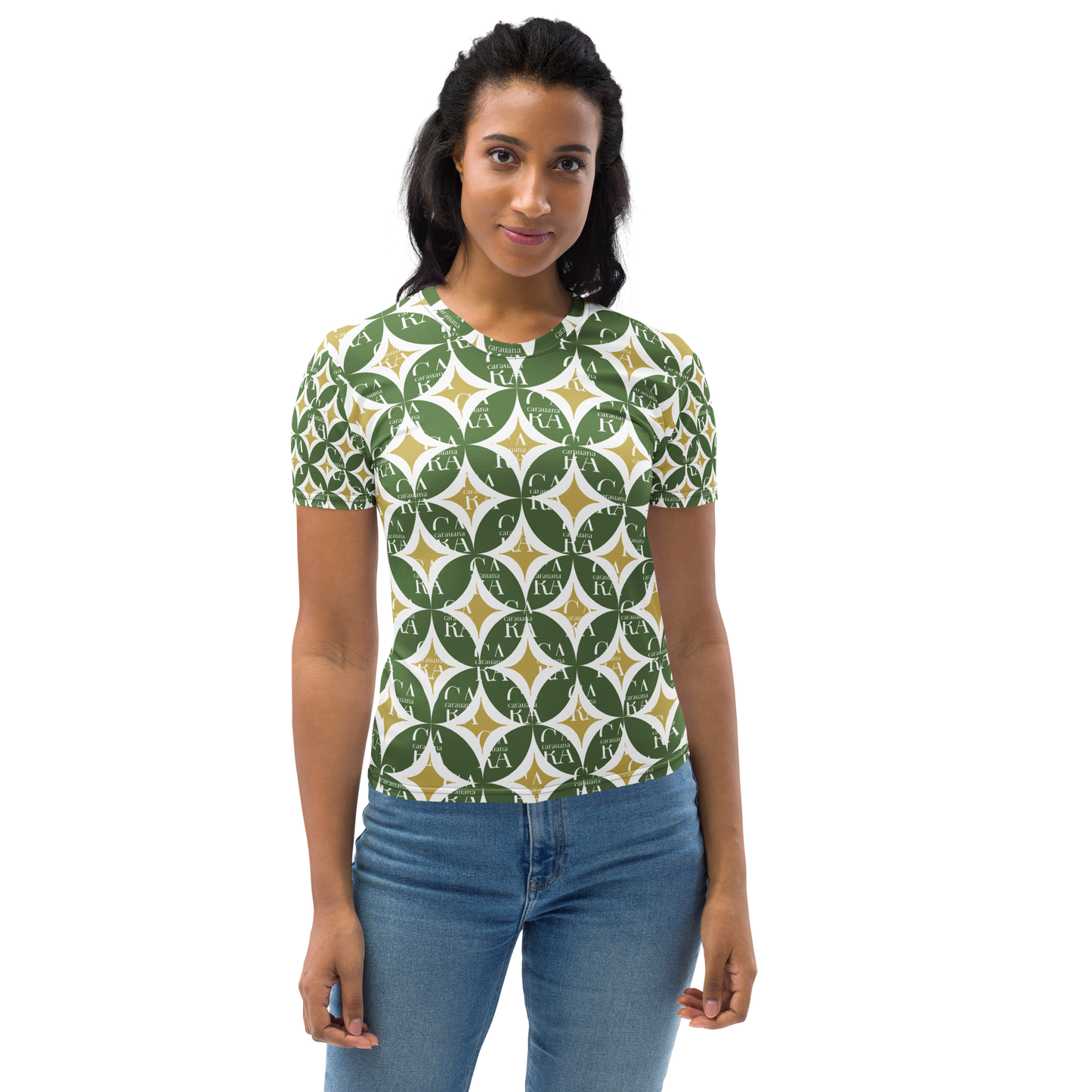 Women's T-shirt Green Pattern Carauana Store