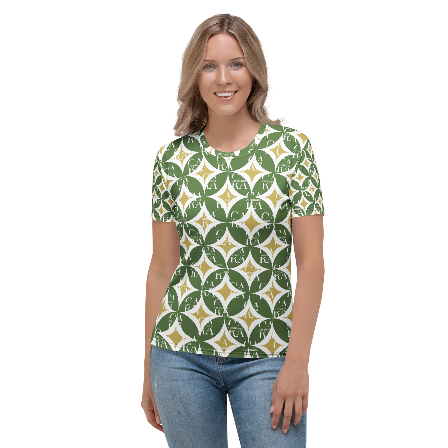 Women's T-shirt Green Pattern Carauana Store
