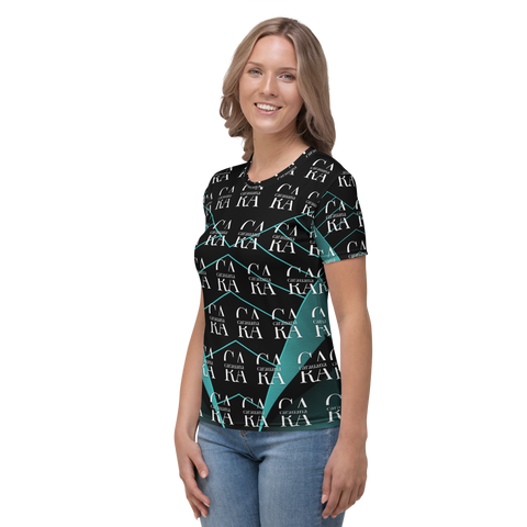Women's T-shirt black Green Famous