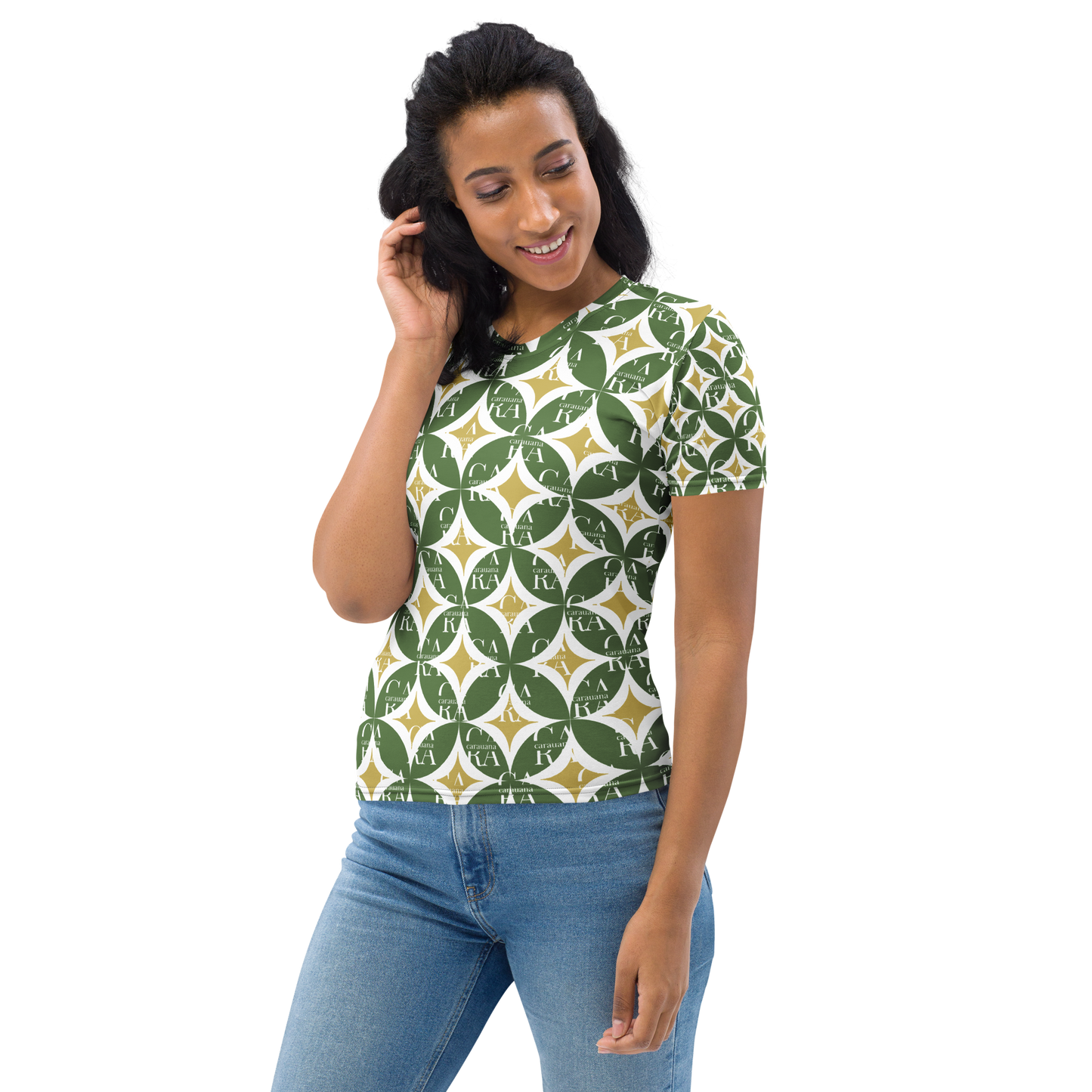 Women's T-shirt Green Pattern Carauana Store