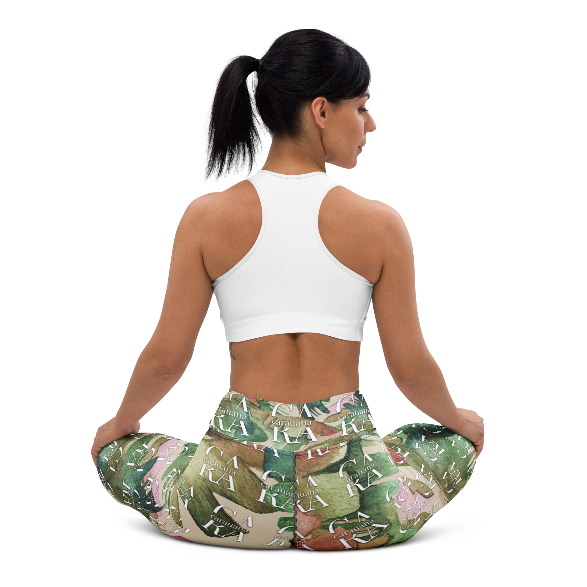 CaRaUaNa Leggings SPORT Green Beige branded Carauana Store