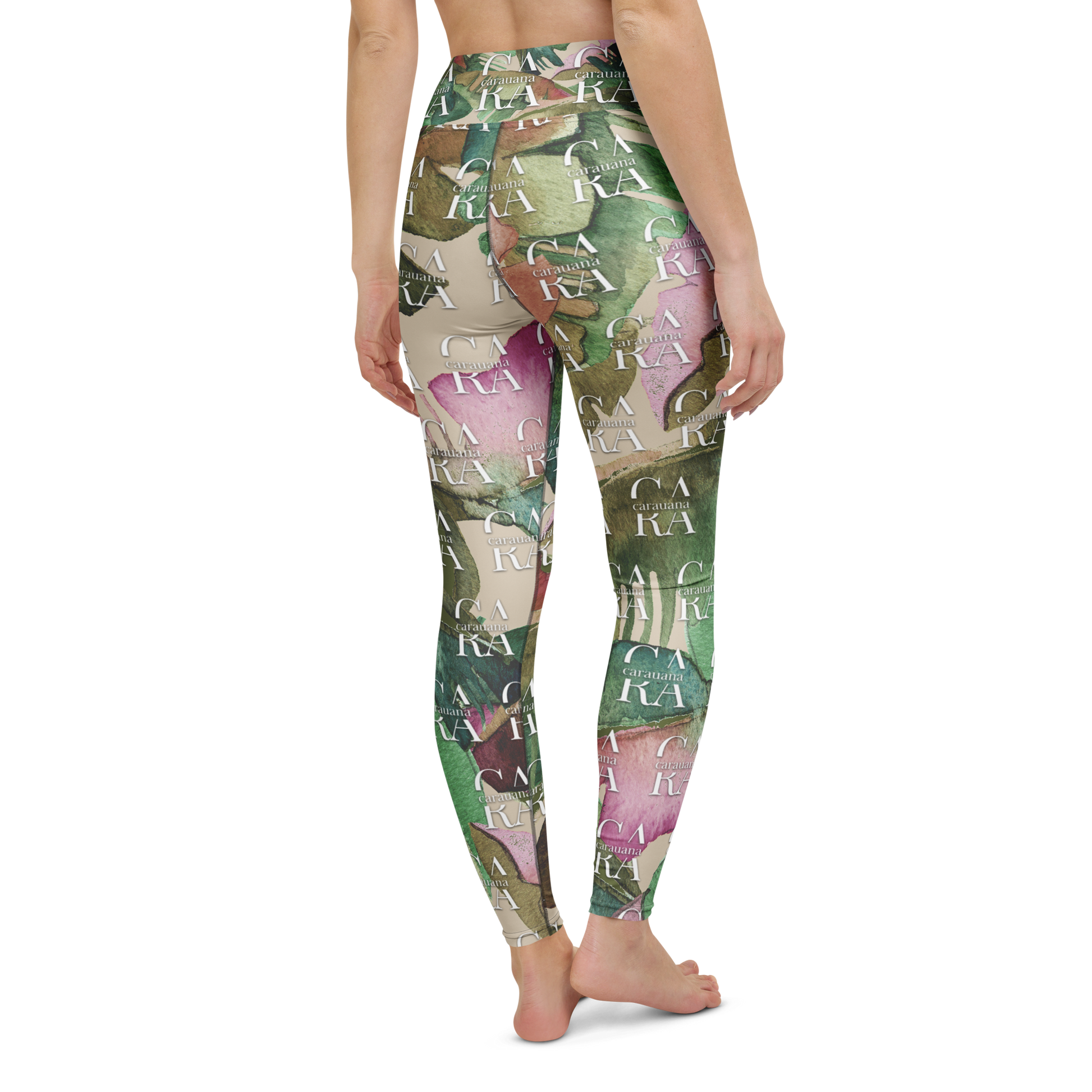 CaRaUaNa Leggings SPORT Green Beige branded Carauana Store
