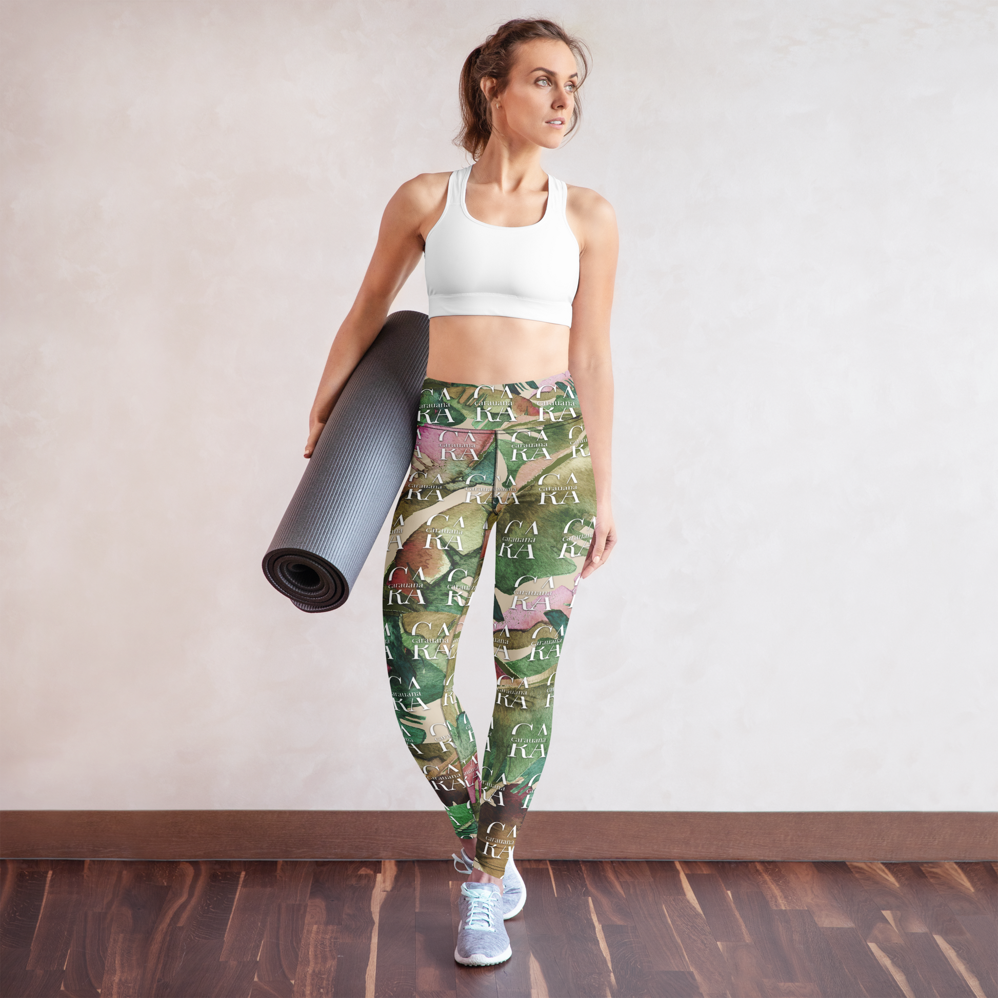 CaRaUaNa Leggings SPORT Green Beige branded Carauana Store