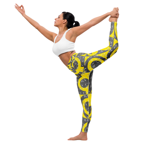 CaRaUaNa Leggings SPORT Grey Yellow Yoga