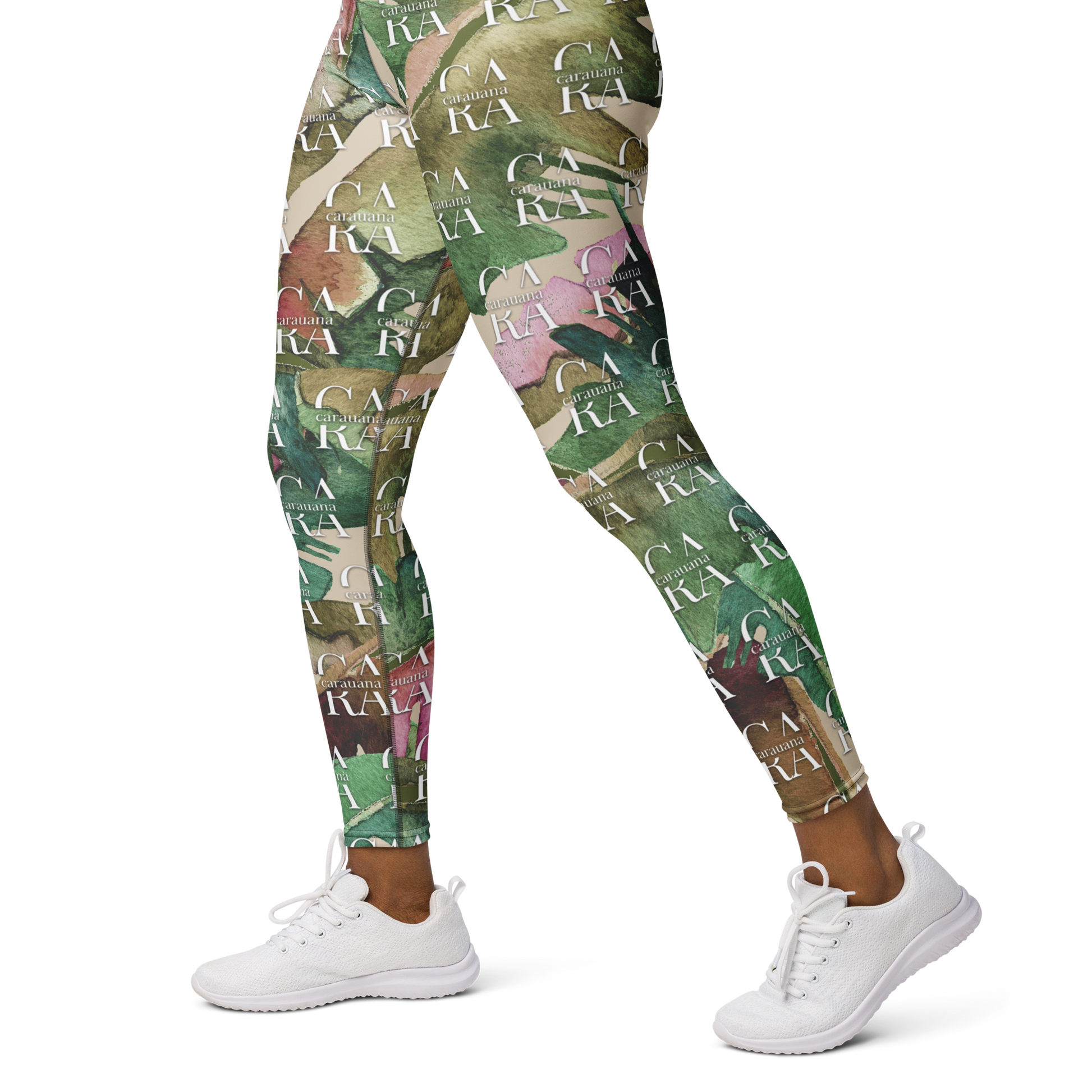 CaRaUaNa Leggings SPORT Green Beige branded Carauana Store