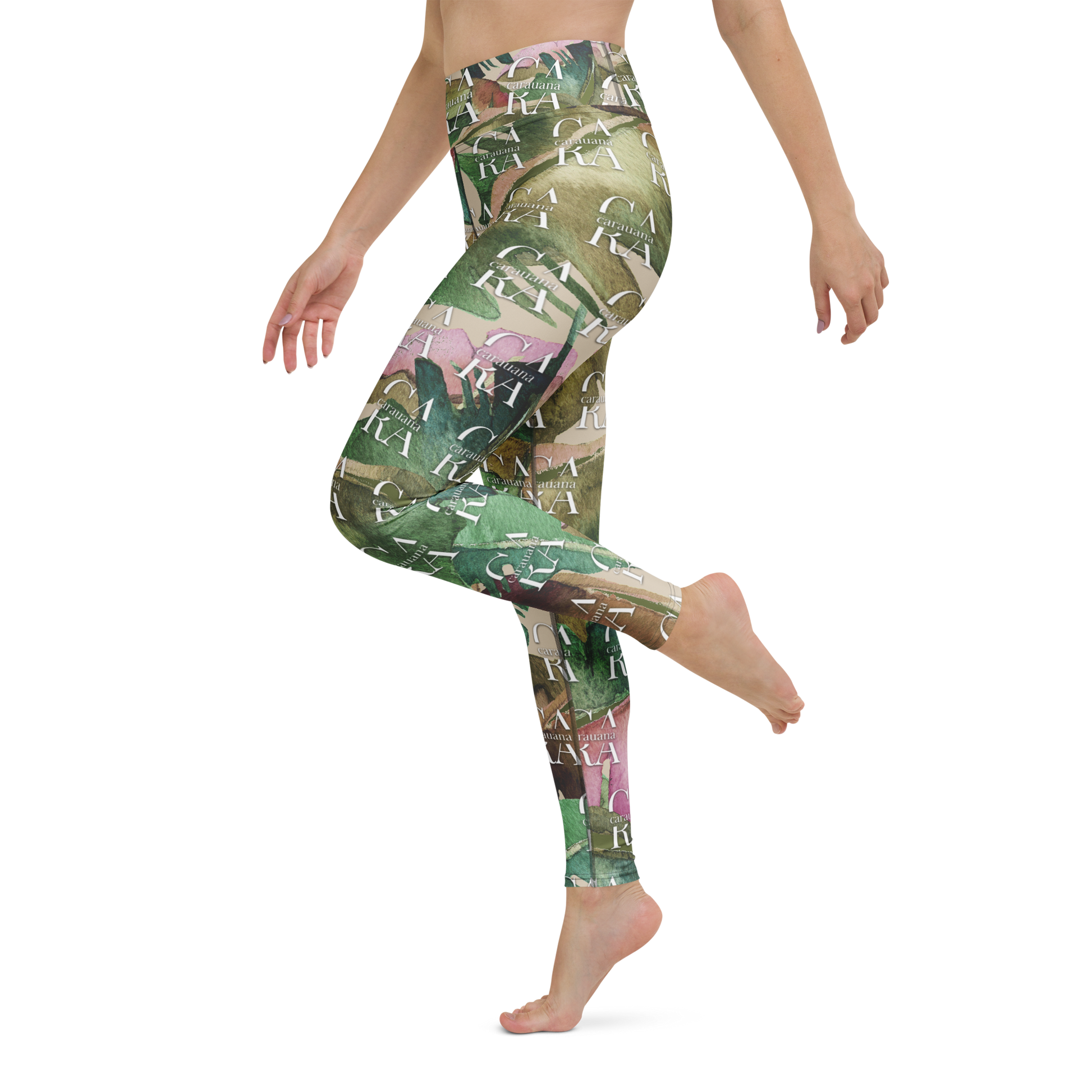 CaRaUaNa Leggings SPORT Green Beige branded Carauana Store
