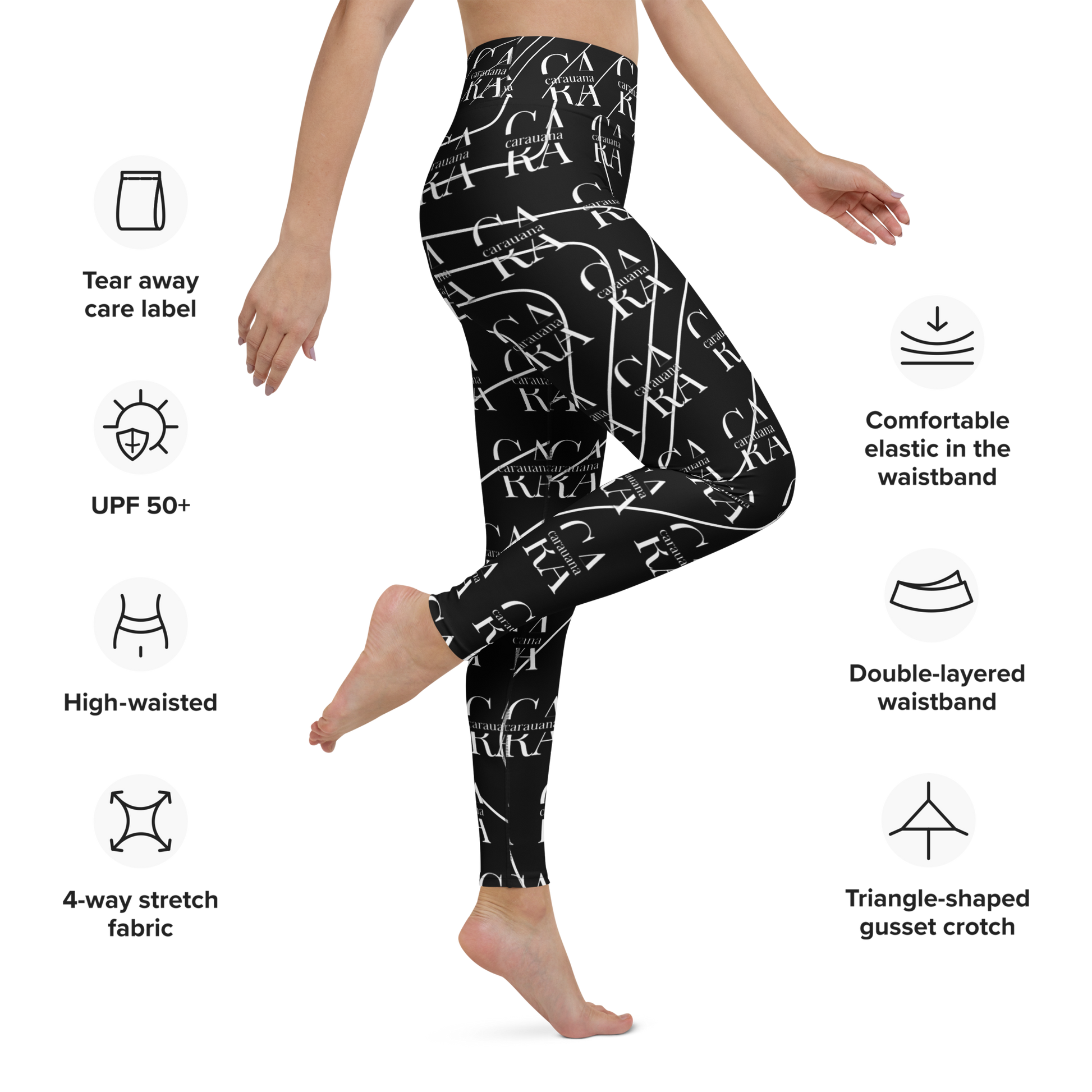 CaRaUaNa Leggings SPORT black LUX Carauana Store