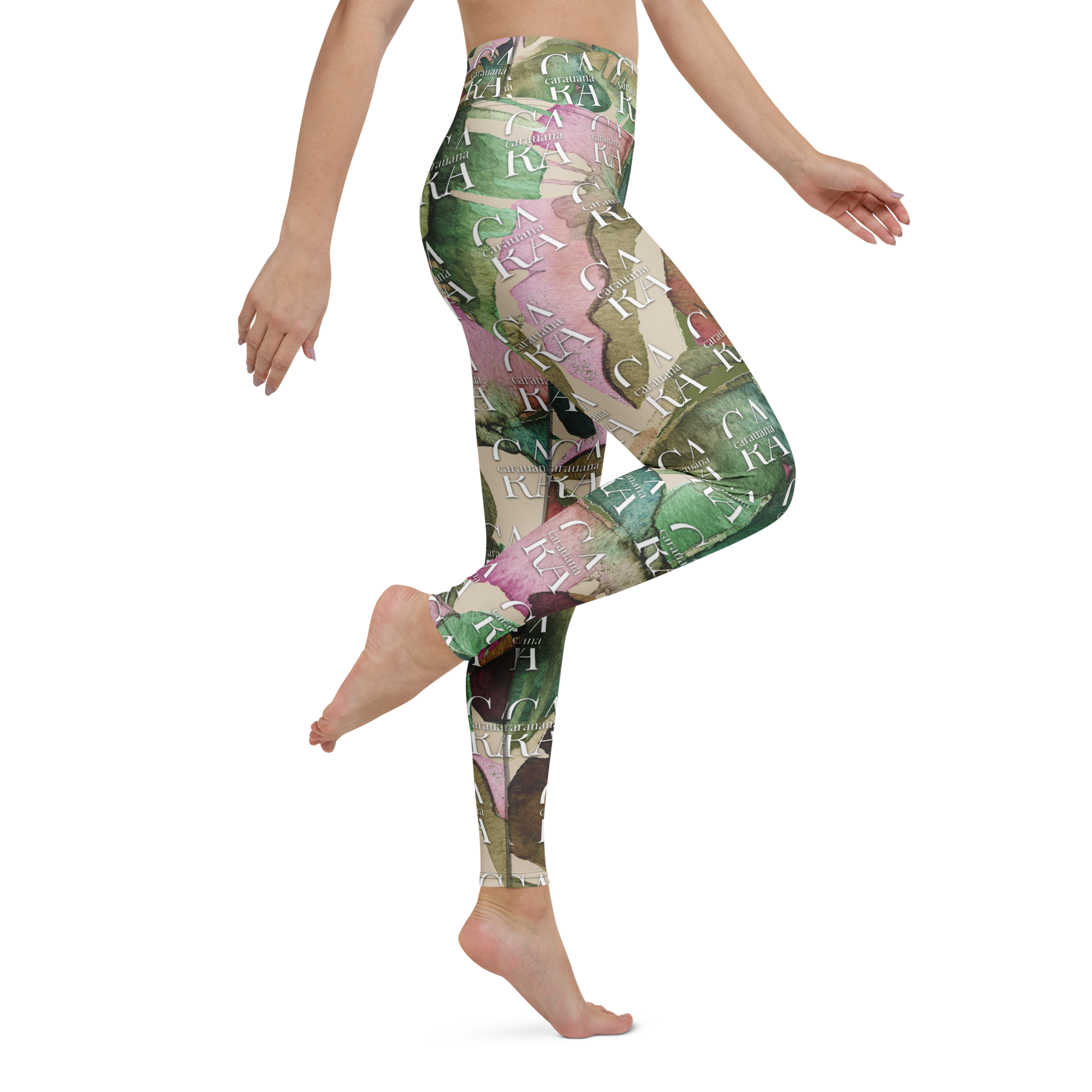 CaRaUaNa Leggings SPORT Green Beige branded Carauana Store