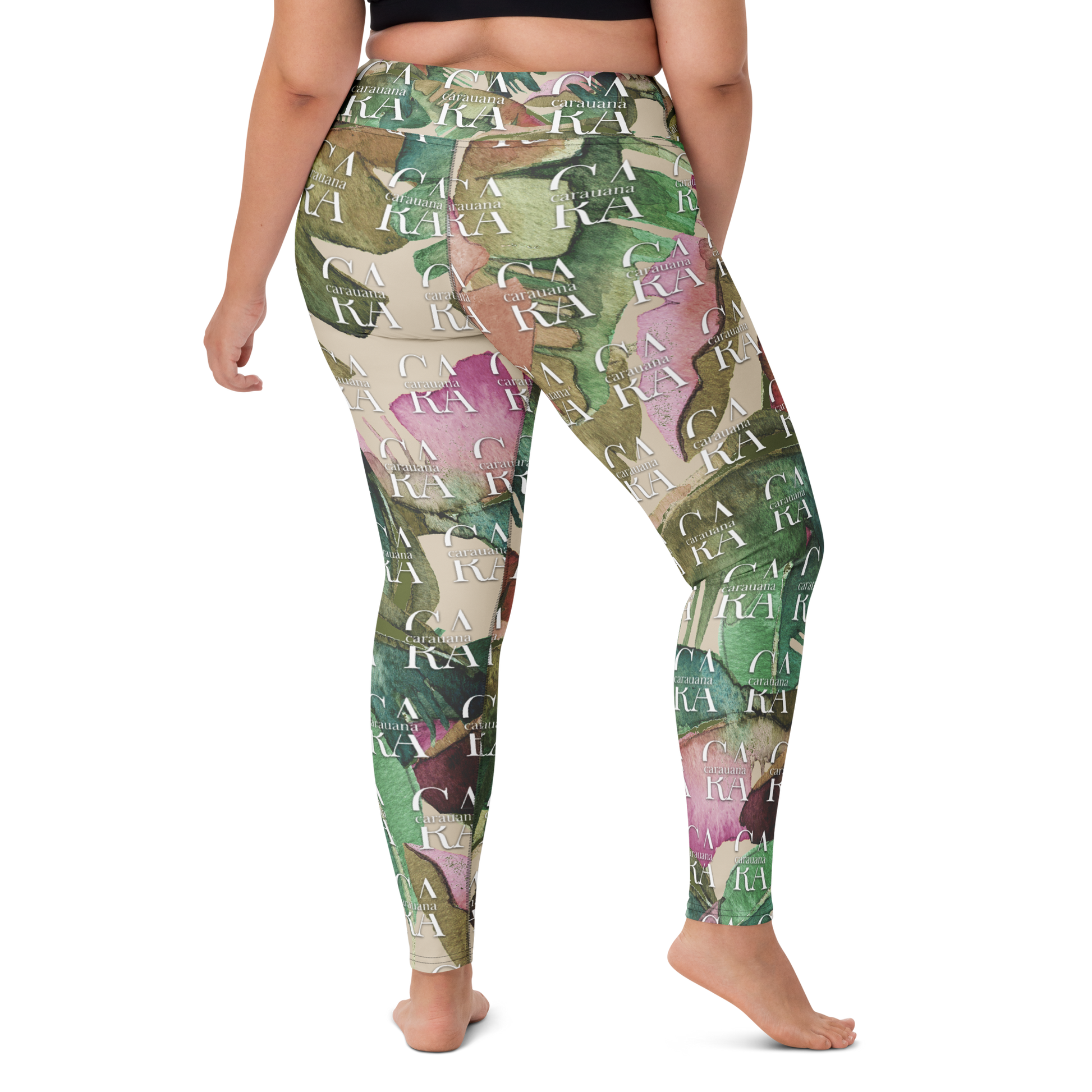 CaRaUaNa Leggings SPORT Green Beige branded Carauana Store