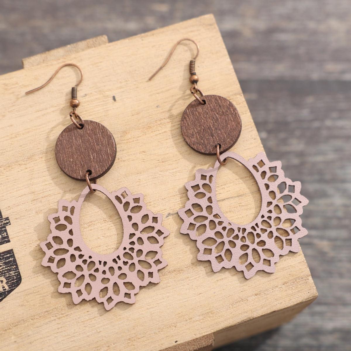 Geometric Cutout Dangle Earrings Carauana Store