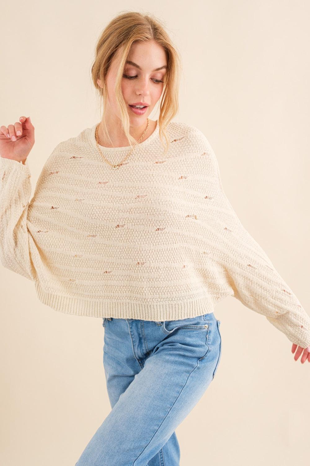 And The Why Dolman Sleeves Sweater Carauana Store