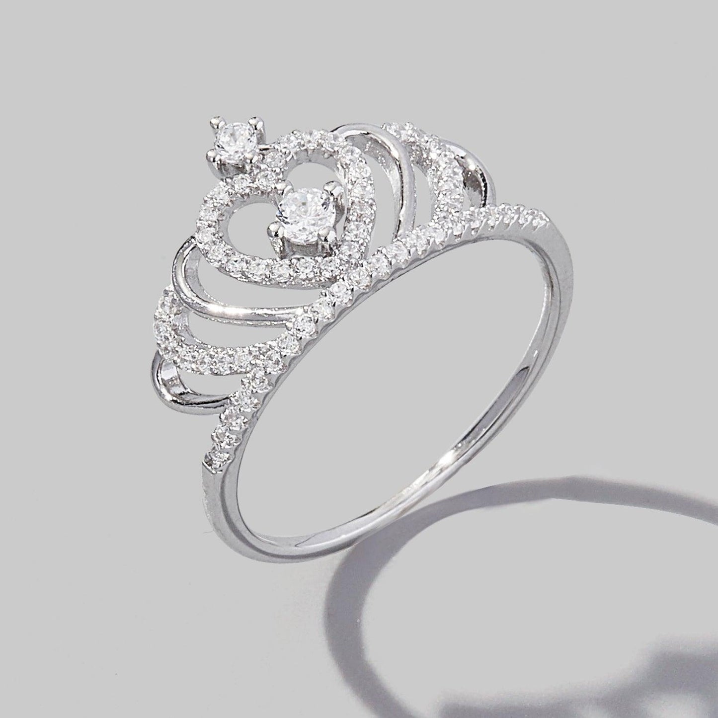 Crown Shape Zircon 925 Sterling Silver Ring Carauana Store