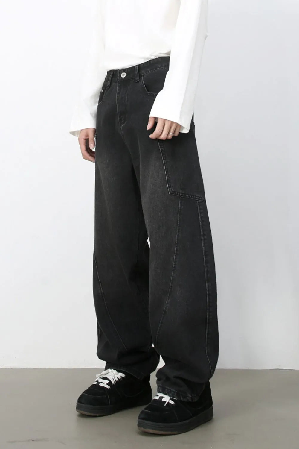 Men's Wide Leg Jeans with Pockets Carauana Store