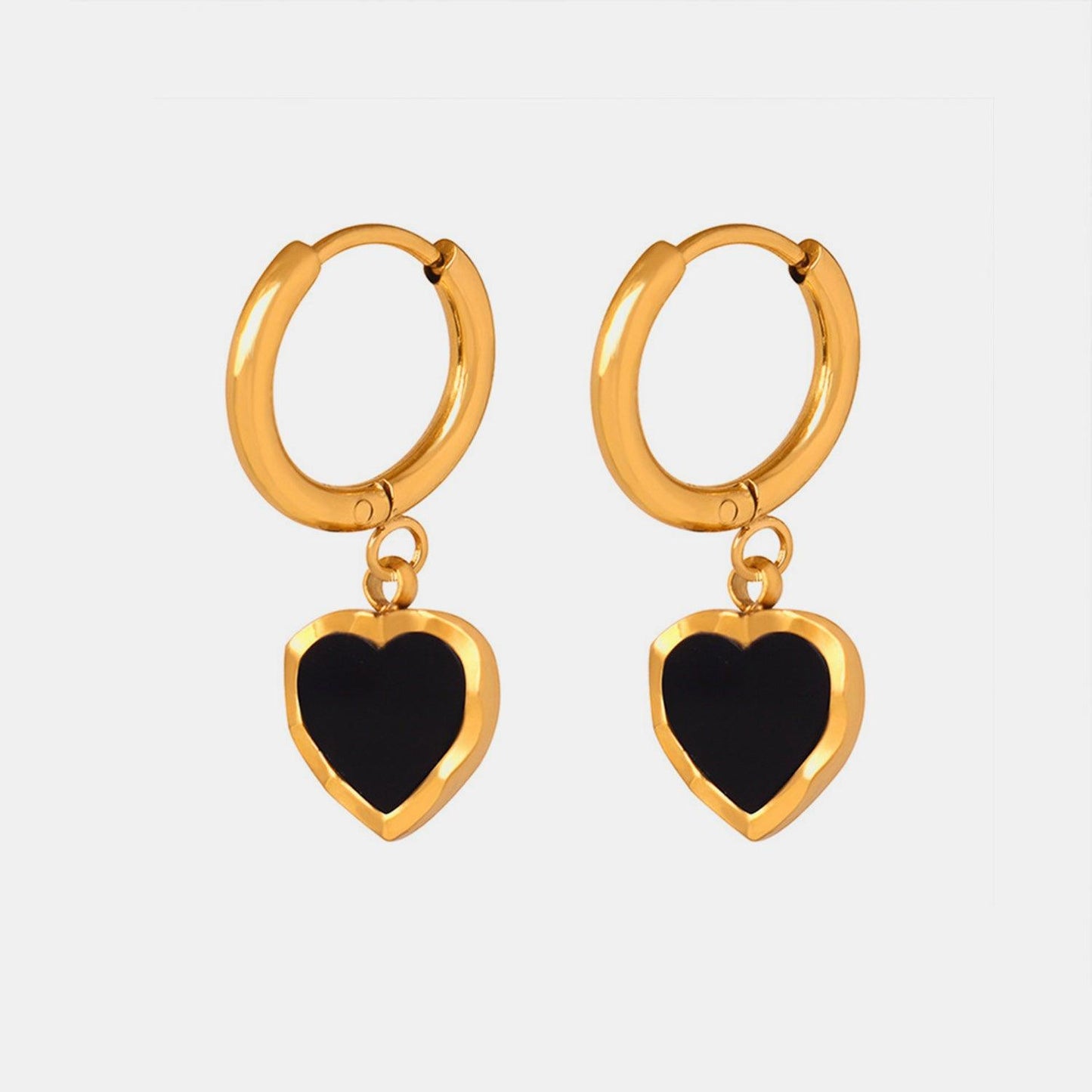 18K Gold-Plated Heart Drop Earrings Carauana Store