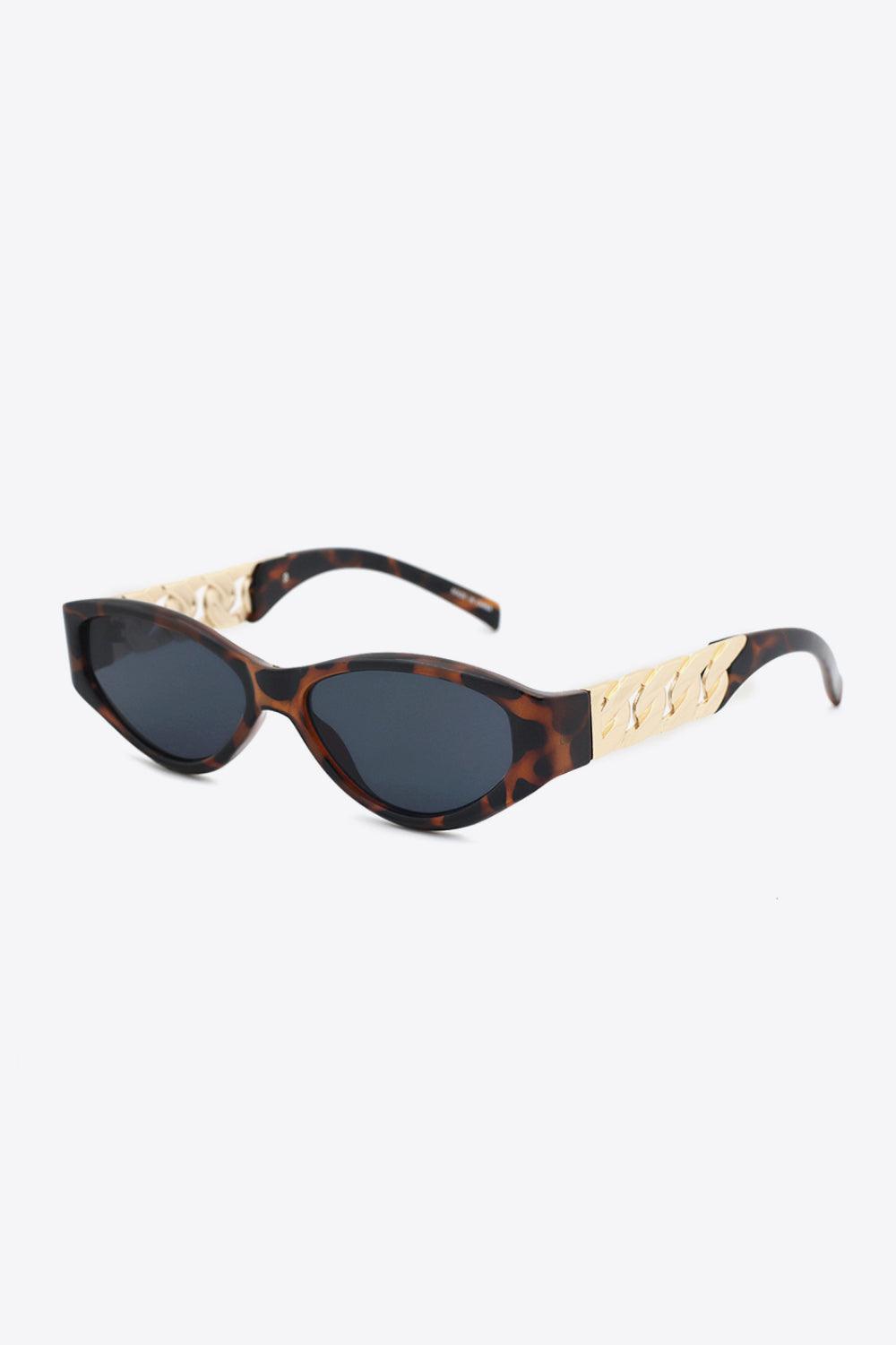 Chain Detail Temple Cat Eye Sunglasses Carauana Store