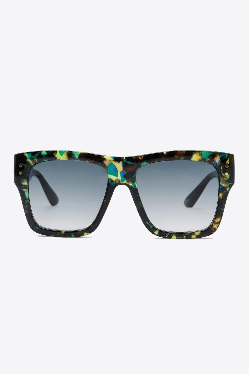UV400 Patterned Polycarbonate Square Sunglasses Carauana Store