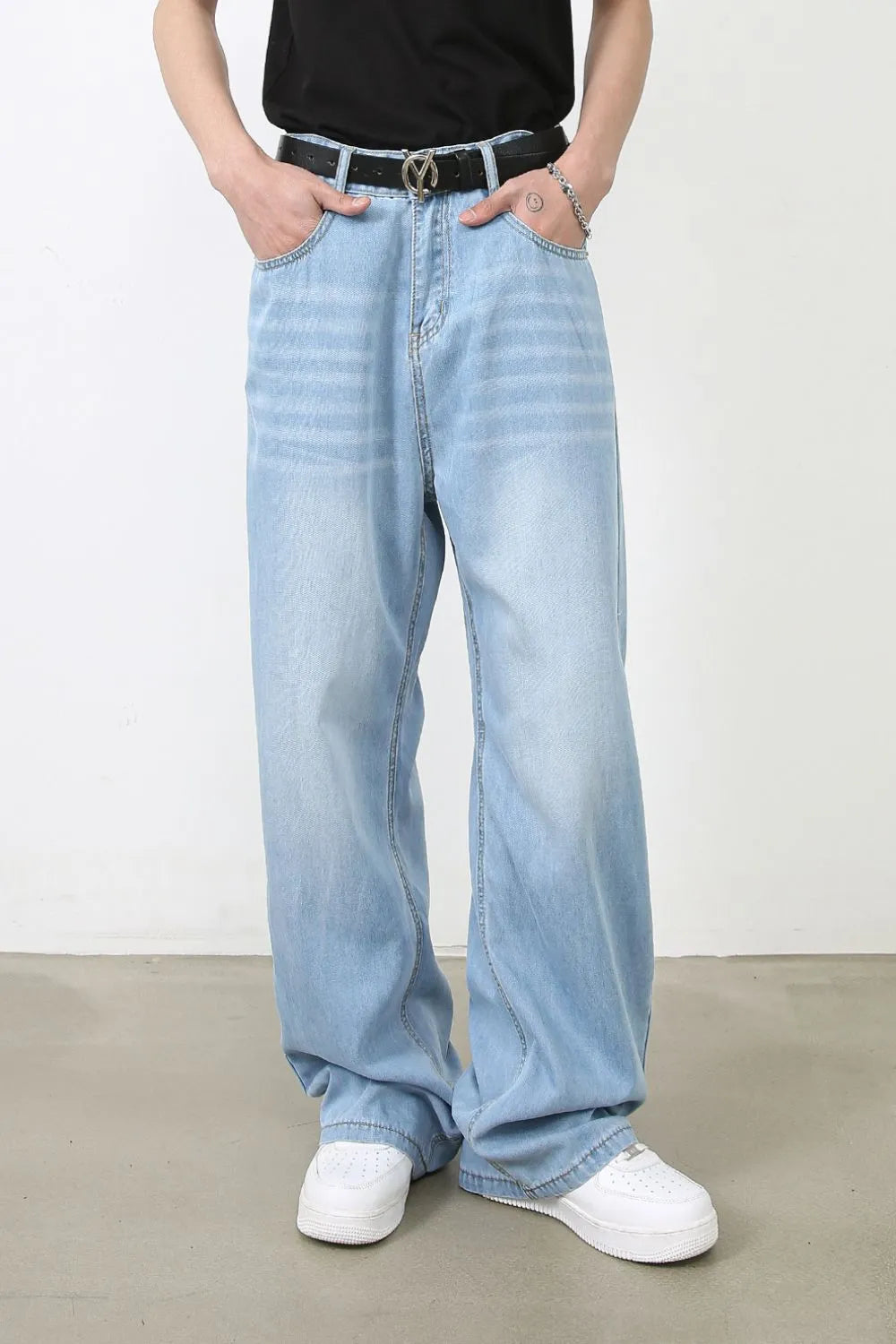 Men's Wide Leg Jeans with Pockets Carauana Store
