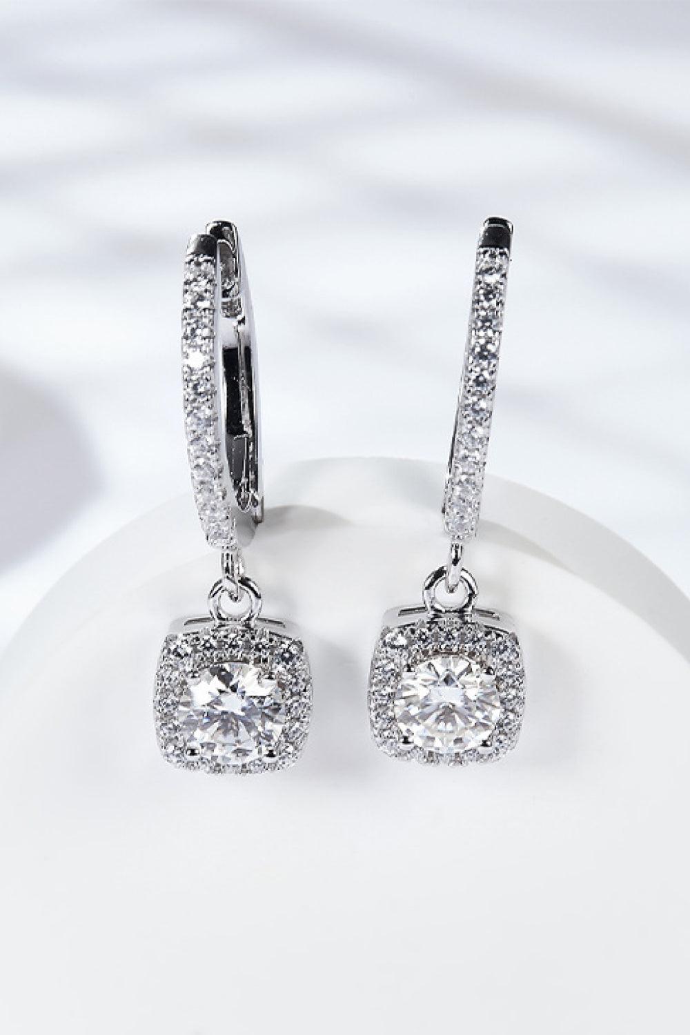 Adored Moissanite Huggie Drop Earrings Carauana Store