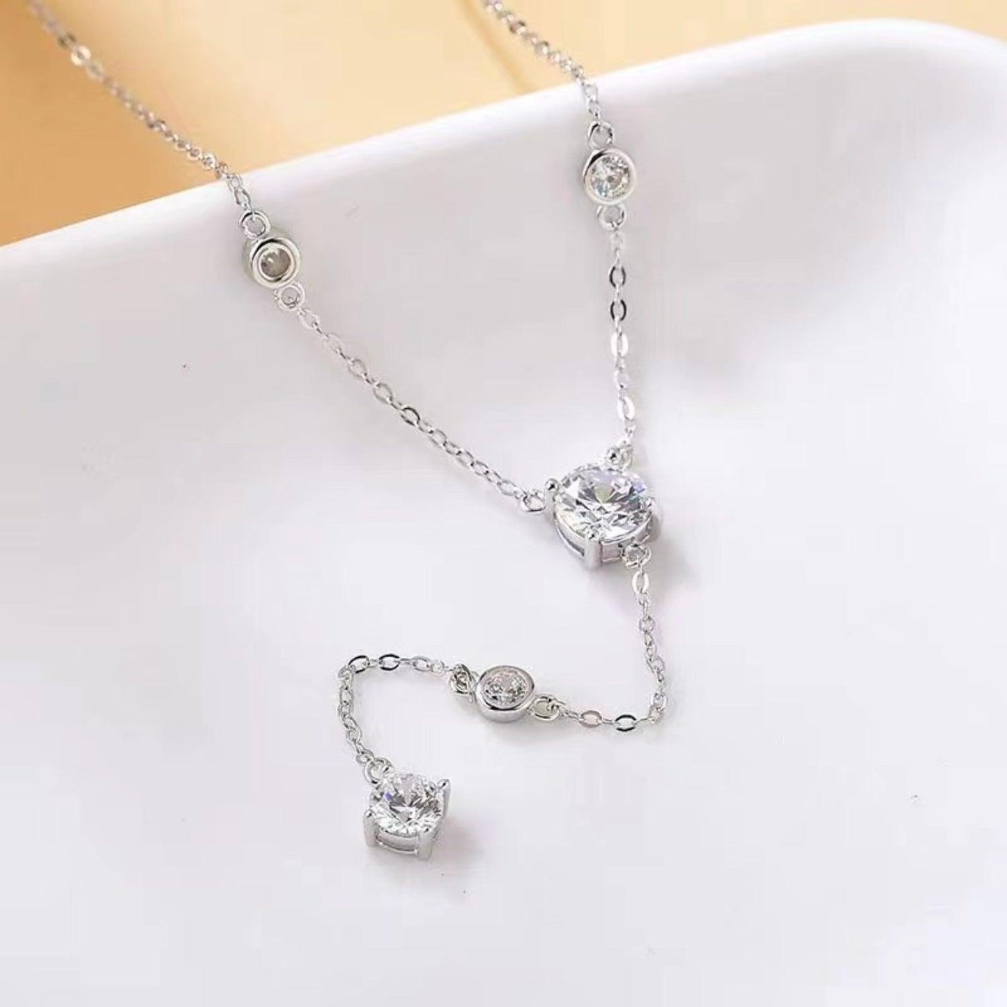 1.5 Carat Moissanite 925 Sterling Silver Necklace Carauana Store
