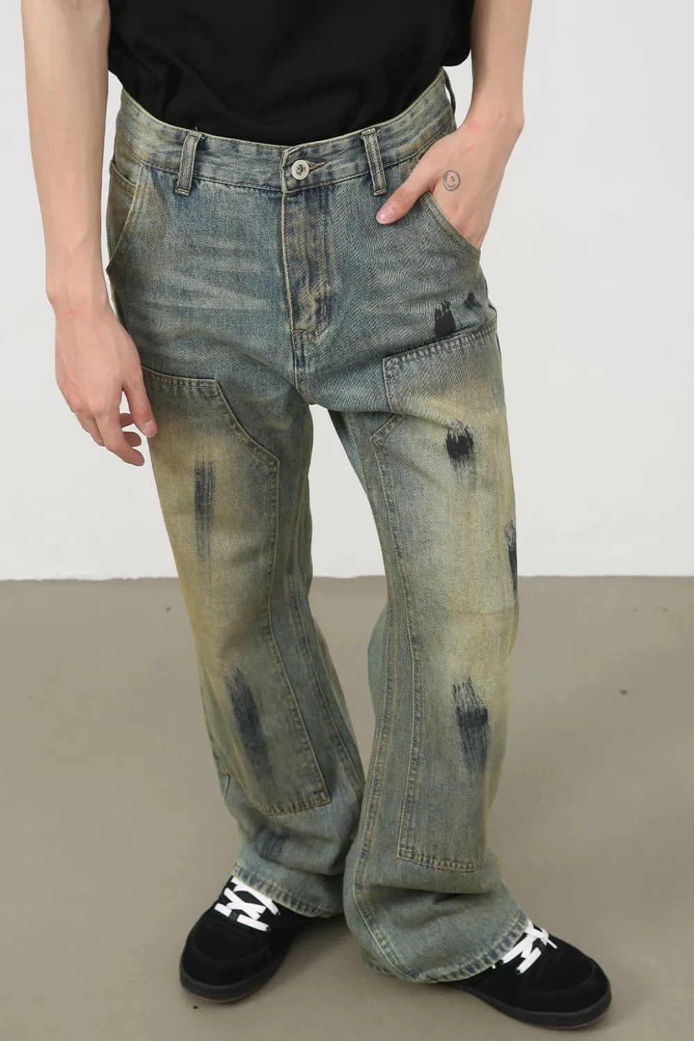 Men's Mid Rise Loose Fit Jeans Carauana Store