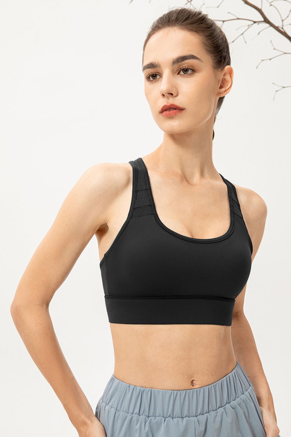 Scoop Neck Long Sports Bra Carauana Store