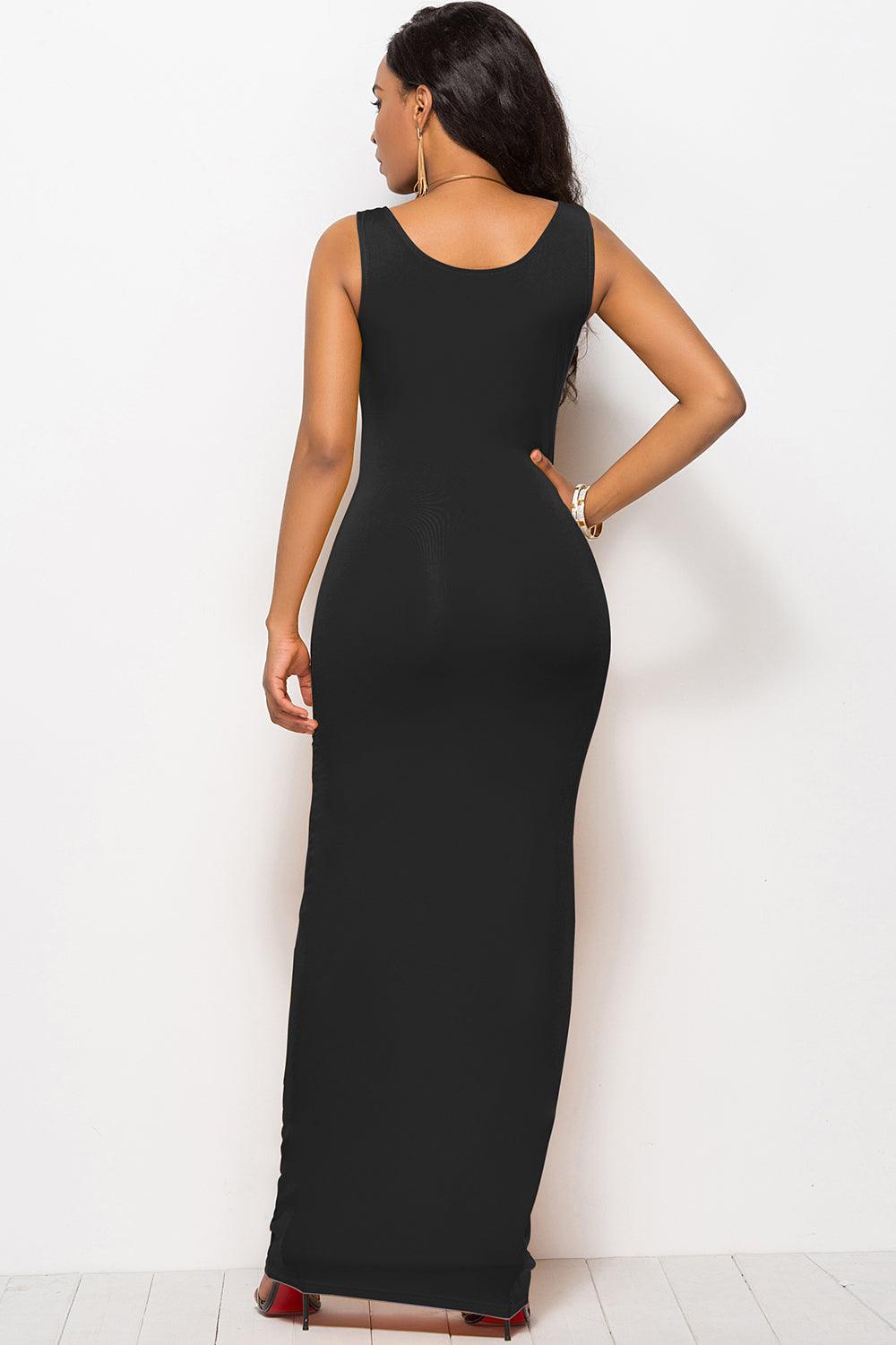 Scoop Neck Wide Strap Maxi Dress Carauana Store
