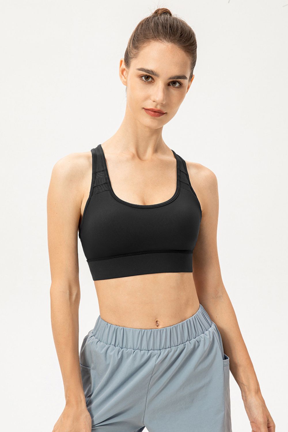 Scoop Neck Long Sports Bra Carauana Store