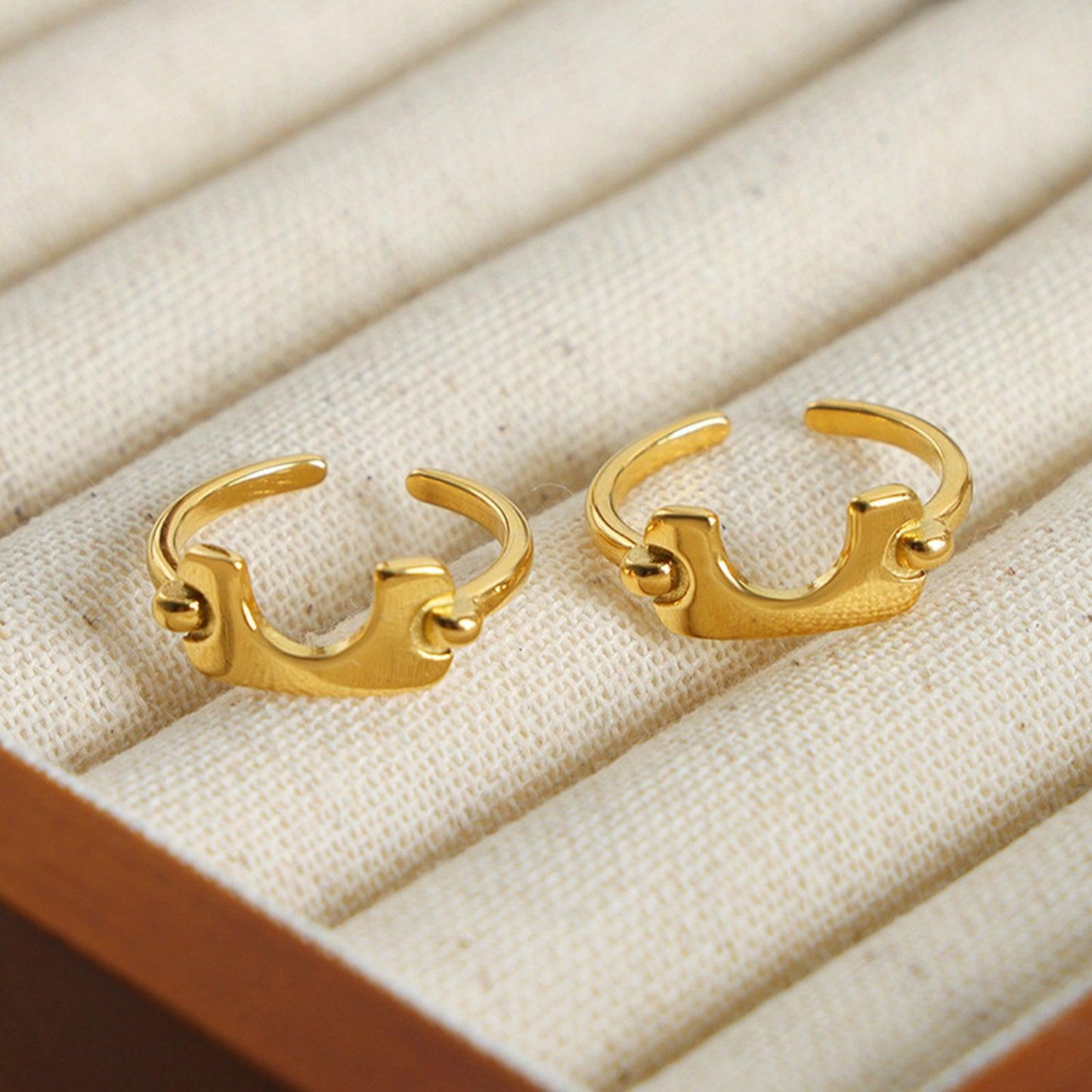 18K Gold-Plated Irregular Open Ring Carauana Store
